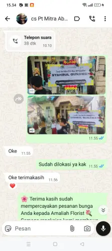 Testimonial Papan Bunga bojong timur