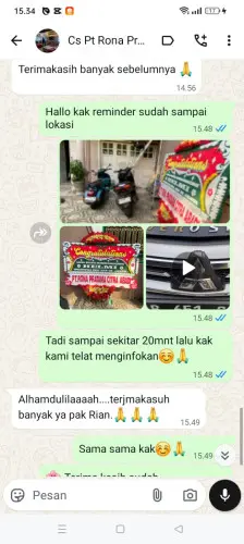 Testimonial Papan Bunga bojong timur